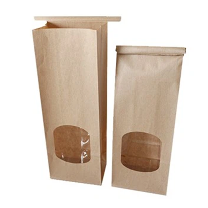 Kraft Paper SOS Bags with Window